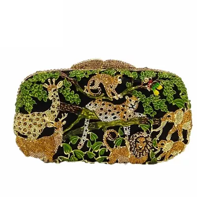 Women Animal Purses Crystal Clutch Evening Bag Wedding Party Minaudiere Handbag • $70.99