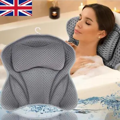 Bath Pillow Luxury Waterproof Home Spa Non-Slip Comfort Bathtub Headrest Cushion • £7.69