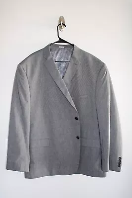 GRAY SADDLEBRED 100% COTTON SPORT COAT Sz 56R Big & Tall Blazer / Suit Jacket • $29.90