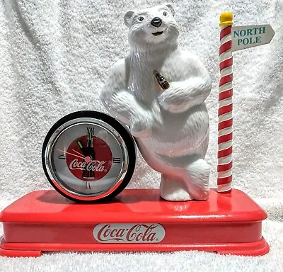 Coca Cola 1995 Bear W/North Pole Battery Alarm Clock                      Lot #3 • $15