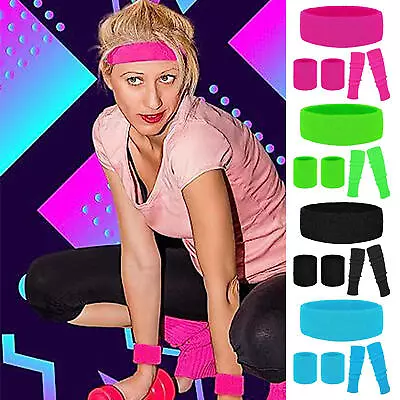 Leg Warmers Headband Wristbands Mix Color Knit Workout 80s Women AccessoriesLeg  • $11.96