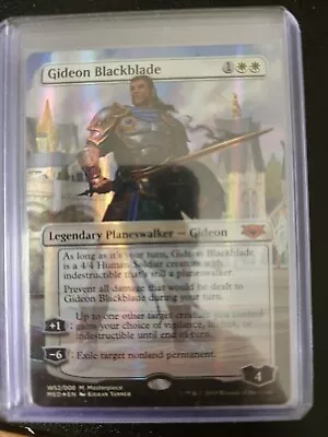 1x Gideon Blackblade Mythic Edition Foil War Of The Spark Mtg B3 • £12