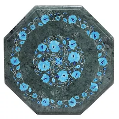 15  Green Marble Table Semi Precious Stone Turquoise Inlay Handicraft Work • $361.74