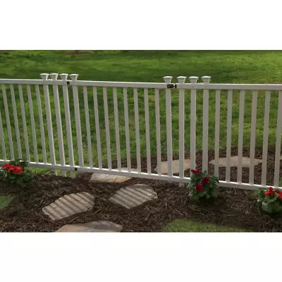 Baskenridge Fence Gate 4.3 Ft. X 3 Ft. Water Resistant Ornamental White Vinyl • $109.99