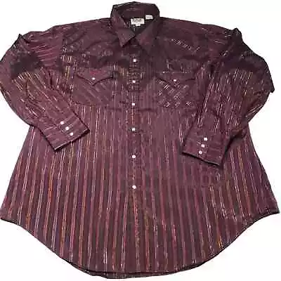 Ely Cattleman Vintage Metallic Stripped Shirt XXL • $40