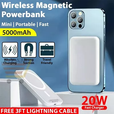 50000mAh Magnetic Power Bank MagSafe Battery Pack For IPhone 15/14/13/12 Pro Max • $12.99