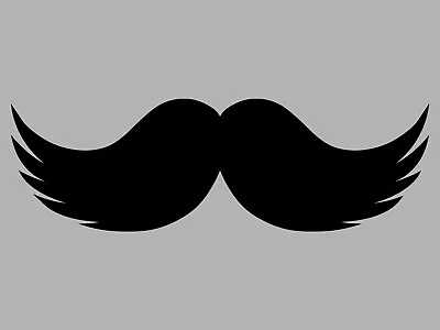 EMPIRE DESIGN Mustache Facial Hair Funny Manly Car Sticker Tumbler Vinyl Decal • $1.99