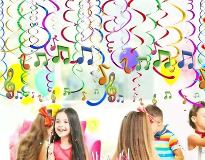 29pcs Musical Notes Hanging Swirl Set Birthday Party Bunting Flag Banner Deco • $9.94