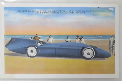 Land Speed Record Postcard Bluebird IV Malcolm Campbell Daytona Beach Florida • $17.09