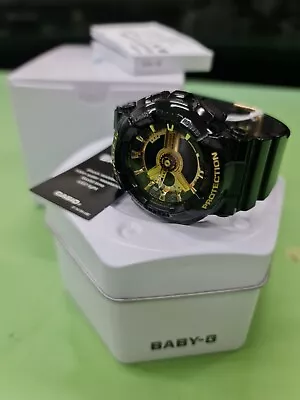 Casio Baby-G Analogue/Digital 2023 Black/Gold Watch BA110X-1A BA-110X-1ADR • $149