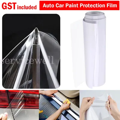 Car Paint Protection Film Clear PVC Anti Scratch Wrap Guard Roll Transparent 3M • $16.38