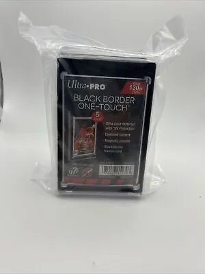 Ultra Pro One-Touch Magnetic Card Holder BLACK BORDER 130pt Point 5 PACK • $15