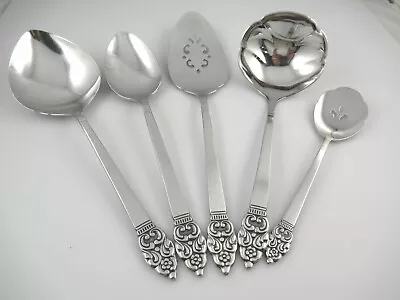 5 Serving Pieces VINLAND Oneida Community Glossy Stainless Steel Flatware • $35