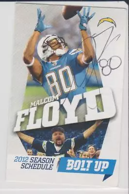 Malcom Floyd San Diego Chargers 2012 Season Schedule  Autographed Card  • $12.59