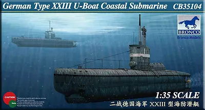 Bronco CB35104 1/35  Type XXIII U-Boat Coastal German Submarine • $81.98