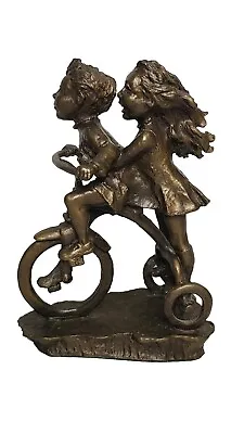 Mark Hopkins Bronze Visions Kids On A Bike  Faster Faster  Sculpture • $445