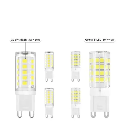G9 LED 3W 5W Light Bulb COOL  WARM WHITE Replacement For Halogen Capsule Bulbs • £3.49