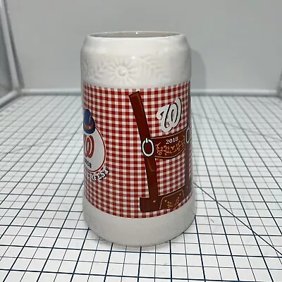 2018 Washington Nationals Baseball Oktoberfest Ceramic Beer Stein Mug 6.5” • $8.76