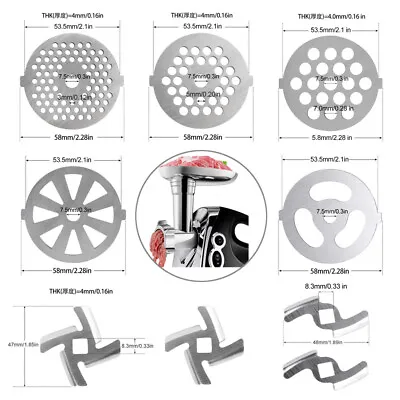 Stainless Steel Mincer Hole Plate Shredder Disc Blade For Home Meat Grinder 5# • £12.71