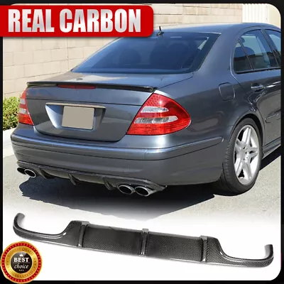 Fits Mercedes Benz W211 E55 AMG 2003-2006 Carbon Fiber Rear Bumper Diffuser Lip • $298.29