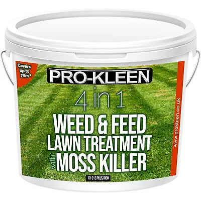 ProKleen Weed & Lawn Feed Moss Killer Treatment Grass Iron Fertiliser NPK 2.5KG • £15.95