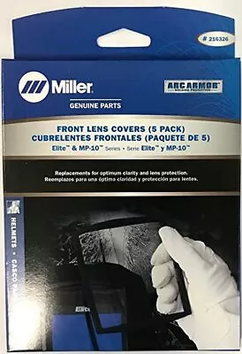 Miller 216326 Welding Helmet Replacement Outside Safety Lens Plate Package Of 5 • $17.79