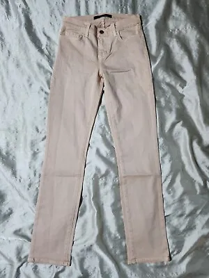 Women's J Brand Cropped Rail Blush Stretch Super Skinny Jeans Size 26 • $13