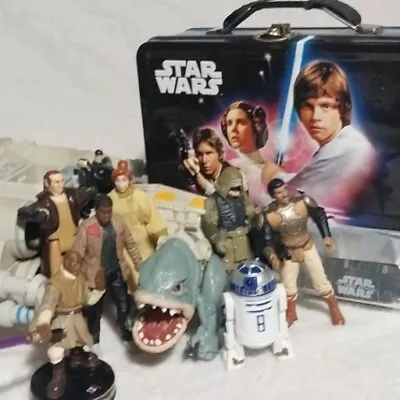 Star Wars Action Figure Lot W/ Star Ship A Mouse Droid Cereal Box Toy & Lunchbox • $17.99