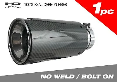 ( 3.0 Inch Inlet ) 4.0 CARBON FIBER Universal Bolt On POLISHED Exhaust Tip Truck • $119.95