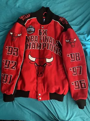 G-III Carl Banks Chicago Bulls Jordan Era 6X NBA Champions Jacket Men Size-XL • $275