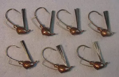 7 ~ Jewel Bait 1/2 Oz J-Lock Multi Purpose Jig Heads 4/0 Gamakatsu Copper Craw • $14.93