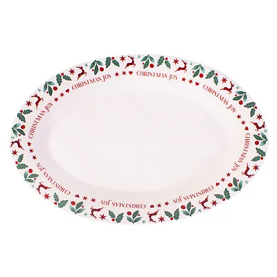 £12.95 • Buy Christmas Serving Plate Porcelain Decorative Big Platter Tableware Kitchen