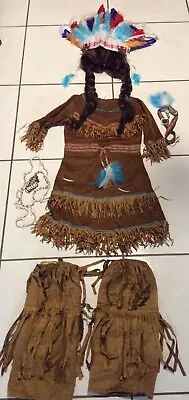 Girls Native American Indian Princess Costume Childs Large 12-14 Gently Used • $50