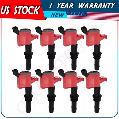 8 Red Ignition Coil Pack For 5.4L V8 Ford F-150 Expedition 05 06 2007 2008 • $32.99