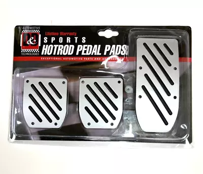 3 Pcs Set Universal Brake Gas Racing Pedal Pads Manual Transmission Pdl-591cb • $15