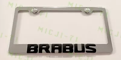 3D Brabus Mercedes Benz Emblem Stainless Steel License Plate Frame Rust Free • $22.99