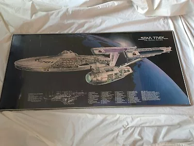 Star Trek The Motion Picture Starship U.S.S. Enterprise 1979 Poster X-ray FRAMED • $299.99