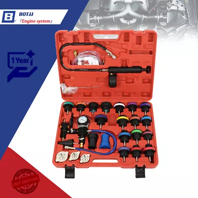 28pcs Radiator Pressure Tester Vacuum-Type Cooling Purge System Refill Kit • $75.49