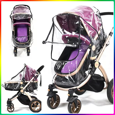 Baby Buggy Rain Cover Universal Raincover For Pushchair Stroller Pram Waterproof • £7.69