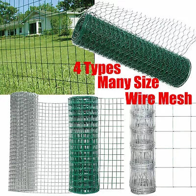 Chicken Wire Mesh Fencing Galvanised Netting Rabbit Fence Pet Garden 10m - 50m • £51.60