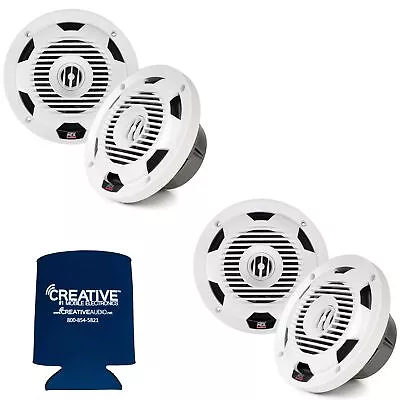 MTX Audio 2 Pairs WET77-W 7.7  75W RMS 4Ω Coaxial Speakers - White • $359.90