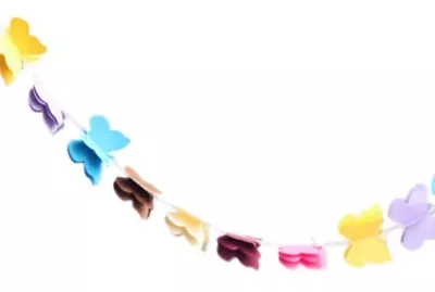 £2.99 • Buy 2m Paper Garland Bunting - Party Decoration -  Butterfly Flower Star Or Heart