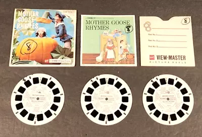 Vintage 1960 Gaf View Master Mother Goose Rhymes 3 Reels + Booklet B 410 • $19.99