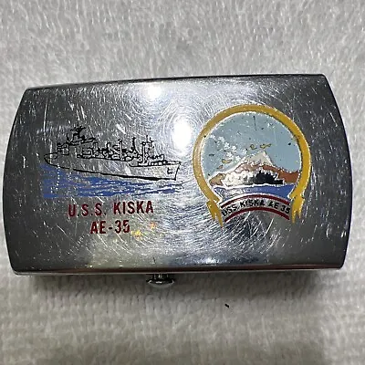 Uss Kiska  Belt Buckle Solid Brass Zippo US Navy • $14.99