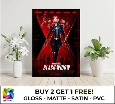 Black Widow Marvel Hero Large Movie Poster Art Print Gift In Multiple Sizes • £11