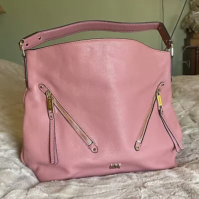 NWT Michael Kors Evie Pebble Rose Leather Hobo Shoulder Bag • $85