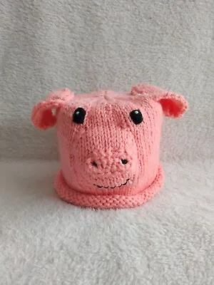 £9.99 • Buy Pink Pig Knitted Toilet Roll Cover