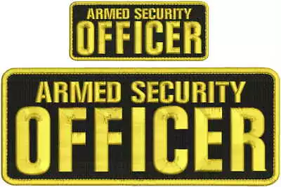 Armed Security Officer Embroidery Patch 4X10 And 2x5 Hook All Gold • $16.99