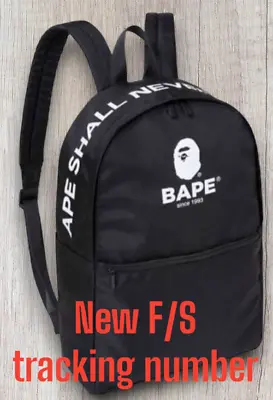 A BATHING APE 2019 WINTER Collection BAPE Backpack Bag Black Japan NEW F/S • $93.86