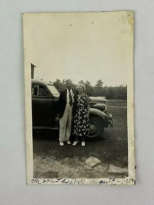 Man Woman Suit Dress By Car B&W Photograph 3.75 X 6 • $9.98